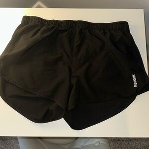 Black Reebok running shorts